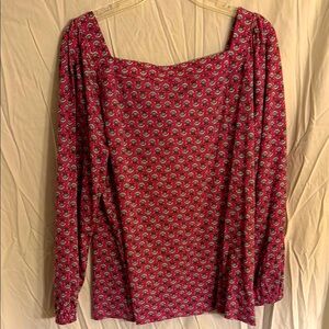 LOFT Floral Long Sleeve Top